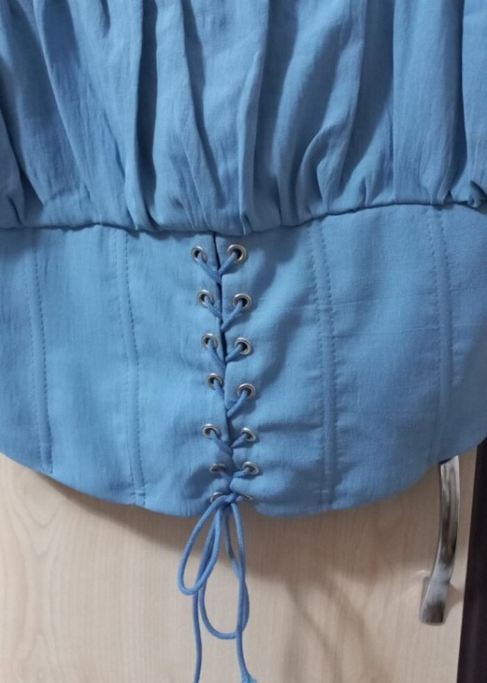 Mavi korseli büstiyer - Görsel 2