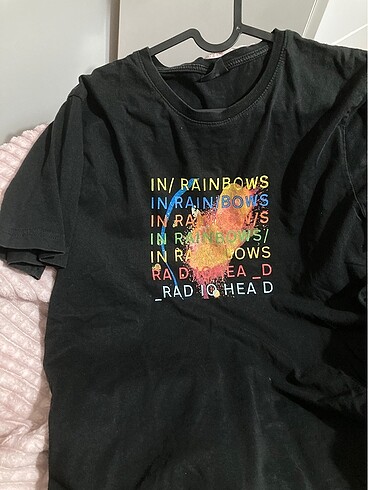 xl Beden siyah Renk radiohead baski tshirt