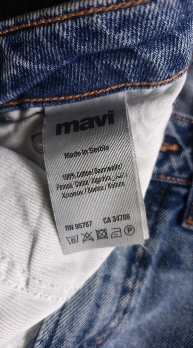 Kadın Mavi Denim Normal Boy Dar Kesim Jean - Görsel 3