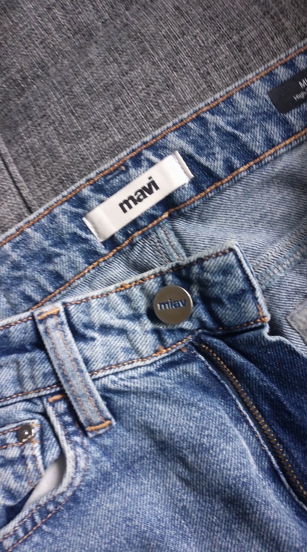 Kadın Mavi Denim Normal Boy Dar Kesim Jean - Görsel 2