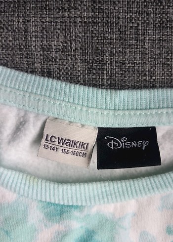 Turkuaz Tie-Dye Mickey Baskılı Kız Sweatshirt - Görsel 2