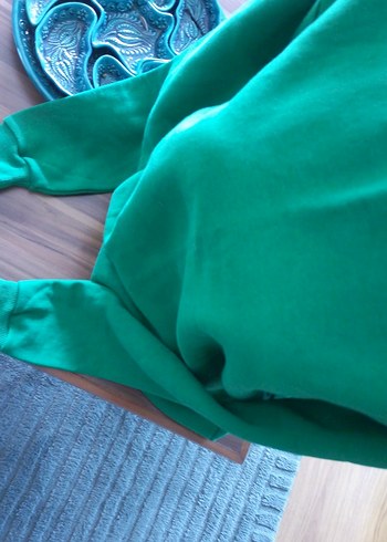 Yeşil Basic Kadın Sweatshirt - Görsel 2