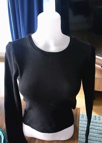 Beyaz Pamuklu Uzun Kollu Basic  Tişört - Görsel 3