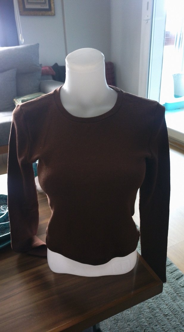 Beyaz Pamuklu Uzun Kollu Basic  Tişört - Görsel 2