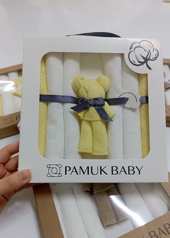 yeni doğan 7li Doğal Pamuk Havlu Mendil Seti | El Emeği - Görsel 4