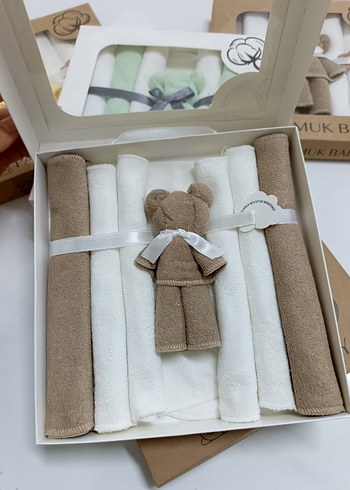 yeni doğan 7li Doğal Pamuk Havlu Mendil Seti | El Emeği - Görsel 5