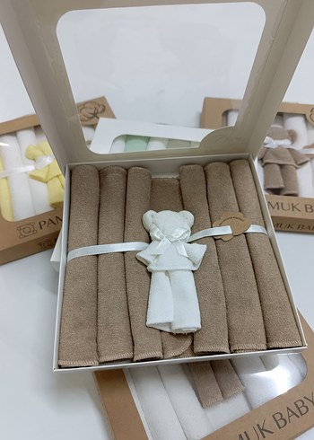 yeni doğan 7li Doğal Pamuk Havlu Mendil Seti | El Emeği - Görsel 7