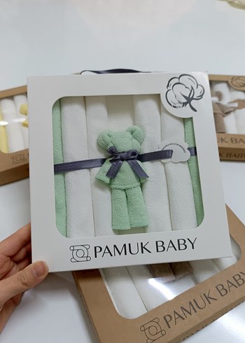 yeni doğan 7li Doğal Pamuk Havlu Mendil Seti | El Emeği - Görsel 2