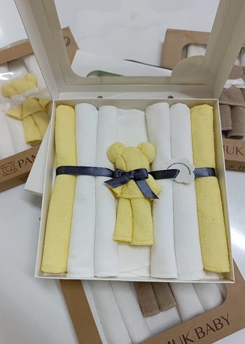 yeni doğan 7li Doğal Pamuk Havlu Mendil Seti | El Emeği - Görsel 3