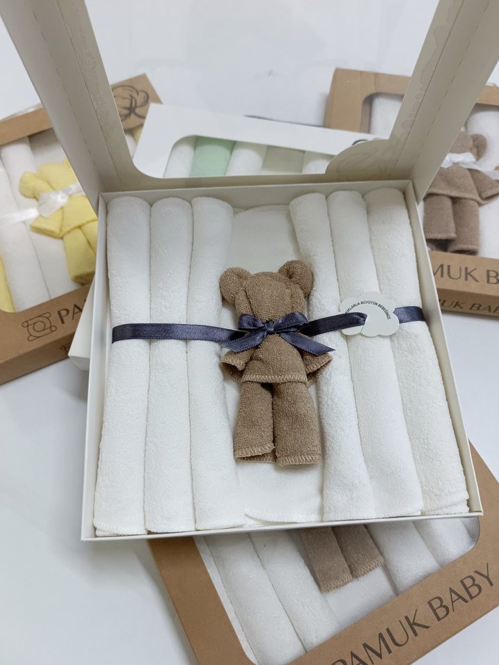 7li Doğal Pamuk Havlu Mendil Seti | El Emeği - Görsel 3