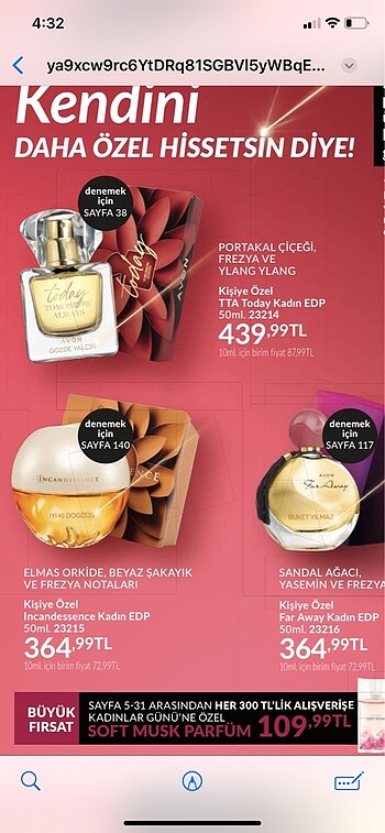Avon Today parfüm ve vücut losyonu