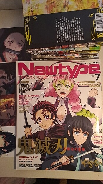 Demon slayer Newtype japonca dergi posterli