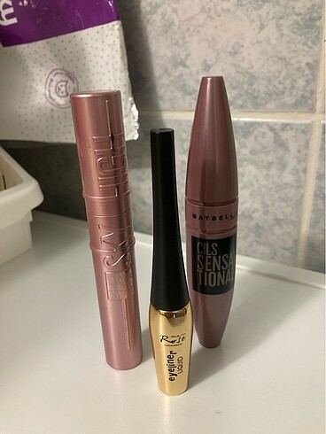 Maybelline 2 adet rimel 1 adet eyliner