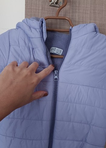 Kız Çocuk Lila / Mor  Fermuarlı  Mont - Görsel 2