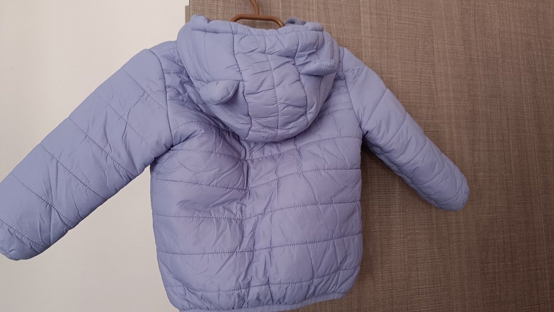 Kız Çocuk Lila / Mor  Fermuarlı  Mont - Görsel 3