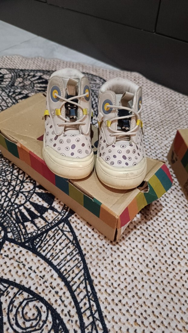 Kız Çocuk Leopar Desenli Renkli bot Ayakkabı - Görsel 2