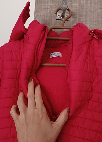 Kırmızı Fermuarlı  Mont - Görsel 2