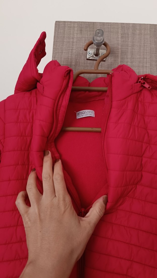 Kırmızı Fermuarlı  Mont - Görsel 2