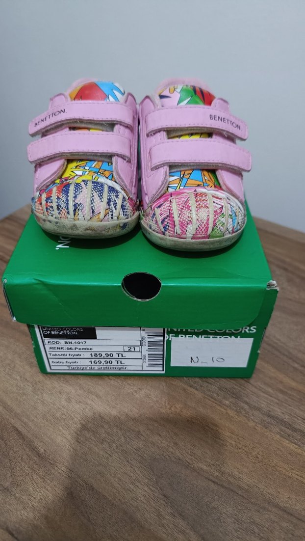 Benetton pembe çocuk spor ayakkabı - Görsel 3