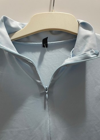 Kadın Mavi Dik Yaka Çıtçıtlı Bodu - Görsel 3