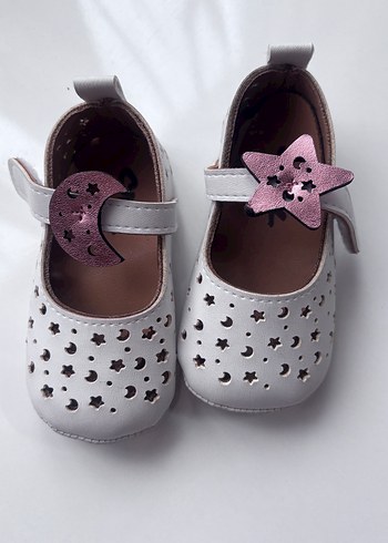 Kız Bebek Beyaz İlk Adım Ayakkabısı - Görsel 4