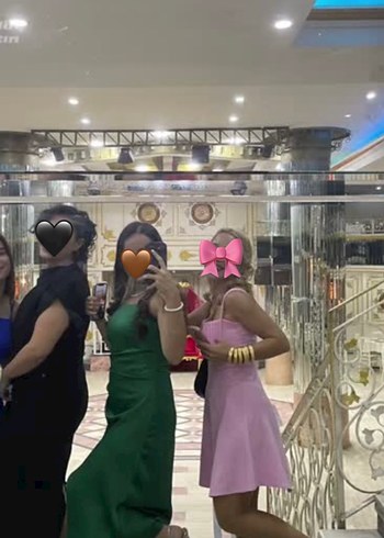 Pembe Payetli Etnik Desenli Kadın Elbise - Görsel 2