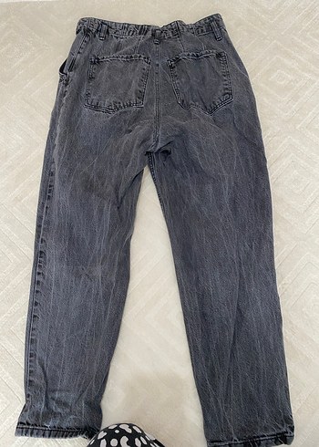 LC Waikiki Gri Siyah Pilili Kadın kot Denim Pantolon