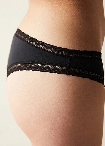 Easy Micro Lace Dantel Siyah Brazilian Külot 