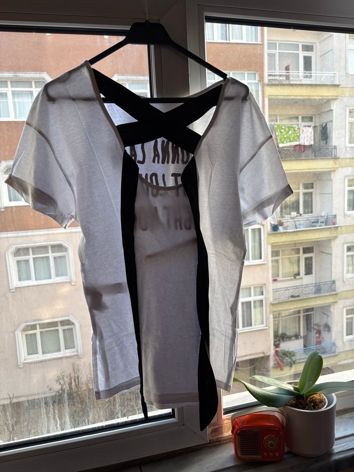 Gri Baskılı Hamile Tişörtü, Rahat Kesim - Görsel 2