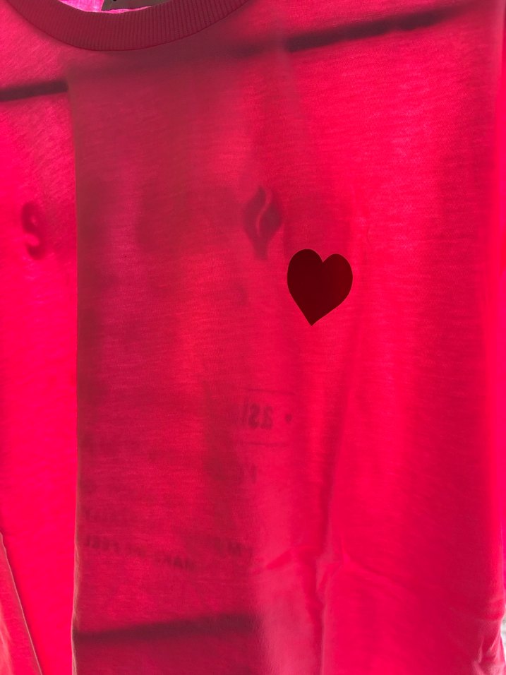 Kırmızı Şeffaf Kadın Tişört - Görsel 2