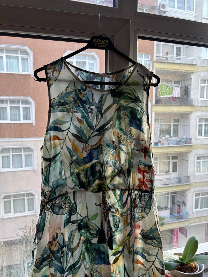 Desenli Bohem Uzun Elbise - Görsel 2