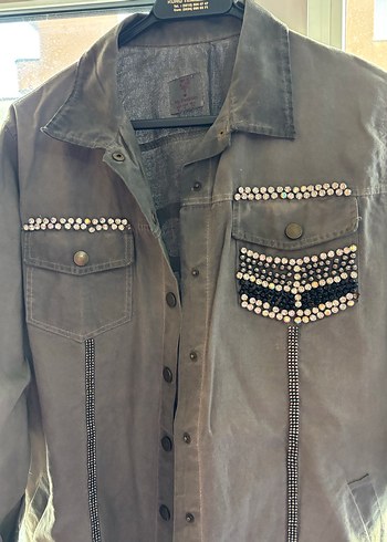 Siyah Düğmeli Kadın Denim Ceket - Görsel 2