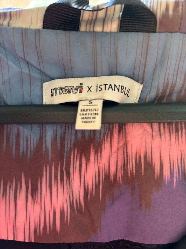 Kadın Çok Renkli Batik Desenli Midi Ceket - Görsel 2