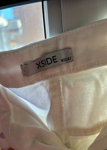 Bej Keten Hamile Mini Şort - Görsel 2