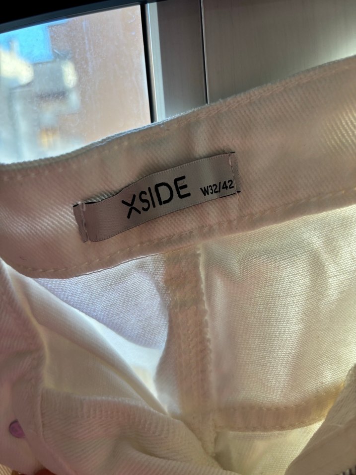 Bej Keten Hamile Mini Şort - Görsel 2