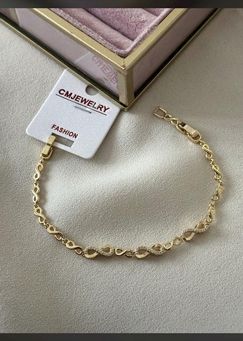 Zincir Detaylı zirkin  Desenli Kadın Bileklik3 adet - Görsel 2