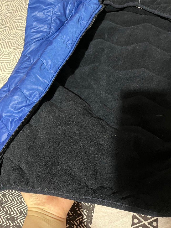 Mavi Kapüşonlu Fermuarlı cocuk Kış montu - Görsel 3