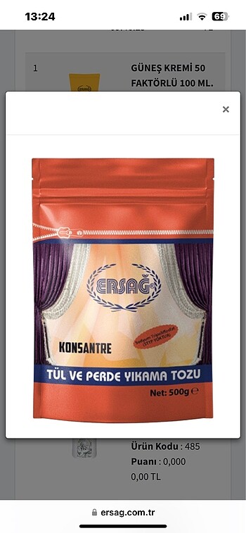 Tül ve perde yıkama tozu