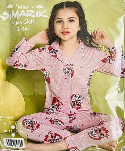 10 Yaş Beden Çocuk pijama takımı