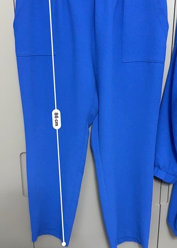 Kadın Mavi Rahat Kesim Eşofman Takımı - Görsel 7