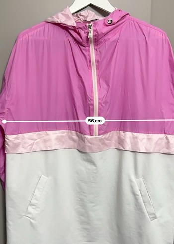 Pembe Kapüşonlu Midi Yağmurluk - Görsel 3