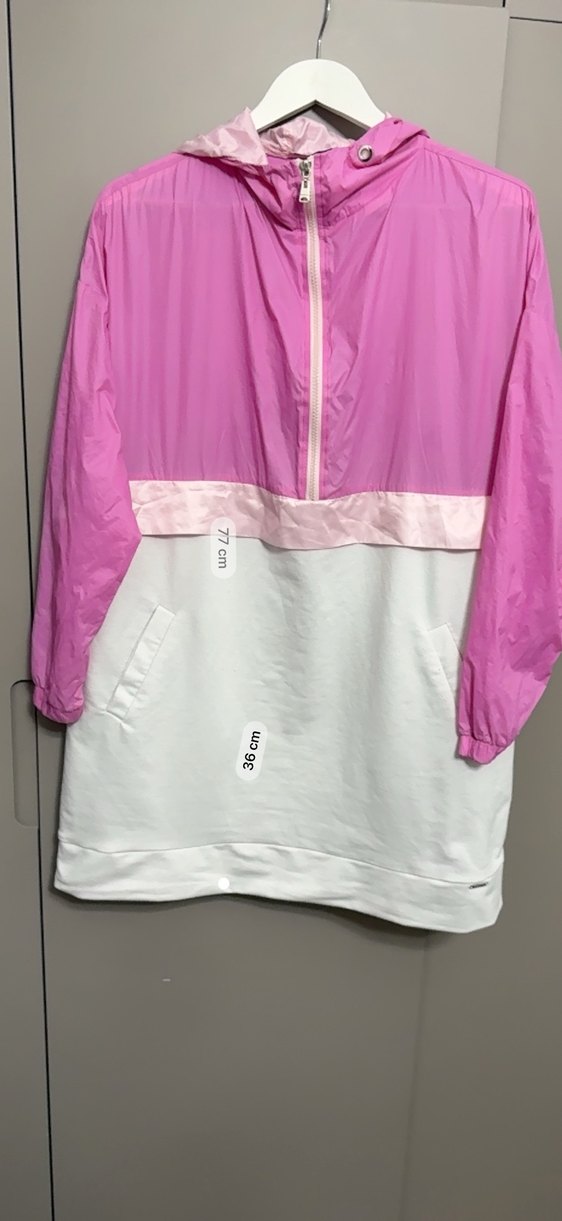 Pembe Kapüşonlu Midi Yağmurluk - Görsel 4