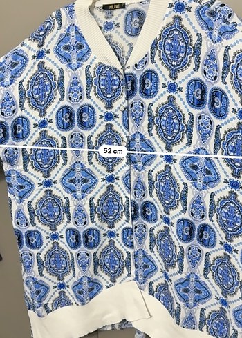 Mavi Bohem Uzun Örgü yakalı Tunik - Görsel 5