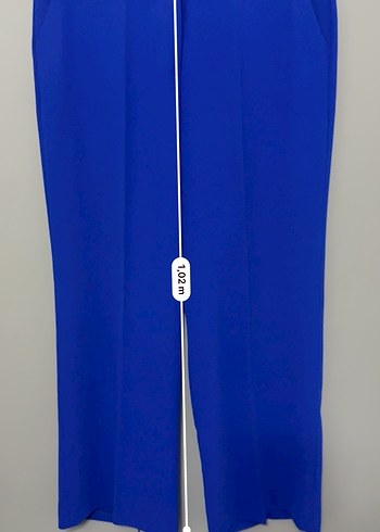 Mavi Pilili Kadın Kumaş Pantolon - Görsel 2