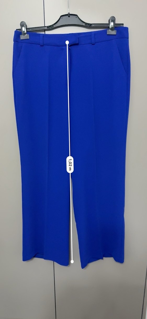 Mavi Pilili Kadın Kumaş Pantolon - Görsel 2