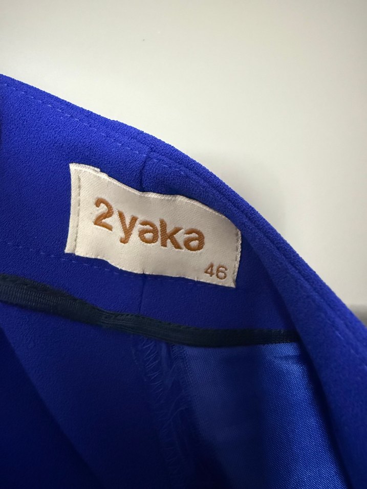 Mavi Pilili Kadın Kumaş Pantolon - Görsel 4