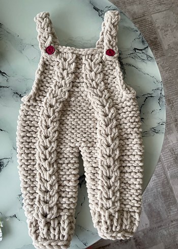 Bej Örgü bebek seti - Görsel 3