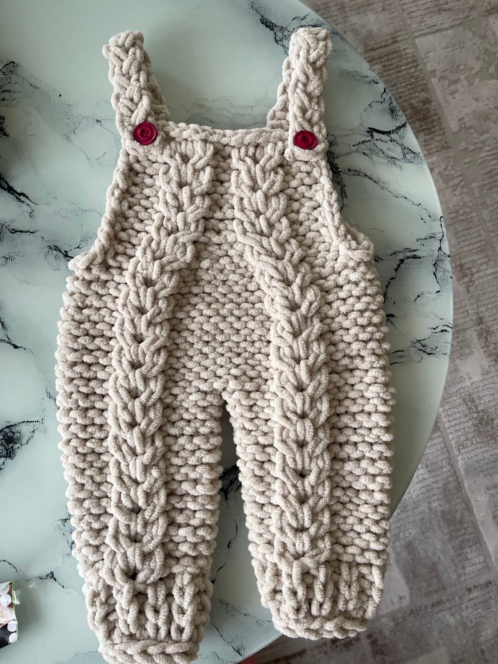 Bej Örgü bebek seti - Görsel 3