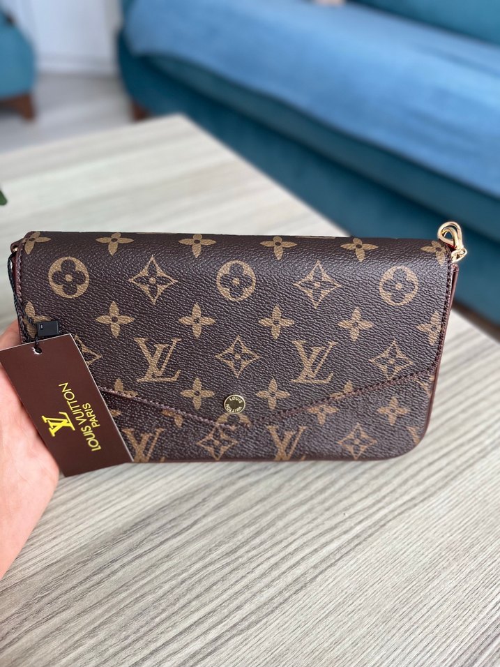 Louis Vuitton Kahverengi Deri Baskılı Kadın Çapraz Çanta - Görsel 3