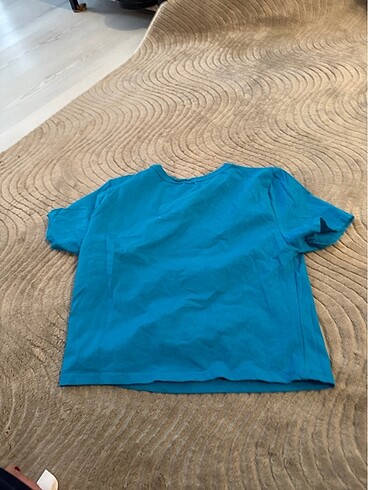 Mavi crop tişört - Görsel 4